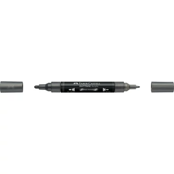 Akril marker kétvégű MULTIMARK 297 Faber-Castell metál acélszürke