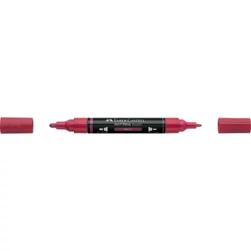 Akril marker kétvégű MULTIMARK 433 Faber-Castell piros bogyó