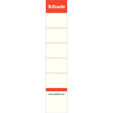 Cserecímke iratrendezőhöz, kétoldalas 30x158mm, Esselte fehér 10 db/csom