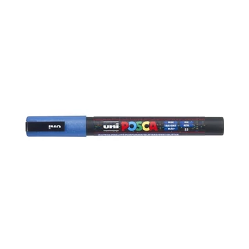 Dekormarker 0,9-1,3mm, Uni-Posca PC-3ML csillámló kék