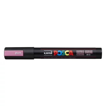 Dekormarker 1,8-2,5mm, Uni Posca PC-5M metál rózsaszín