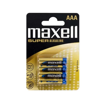 Elem AAA mikro LR03 1,5V Super tartós alkaline 4 db/csomag, Maxell