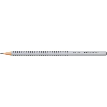 Grafitceruza H, háromszögletű GRIP 2001 Faber-Castell ezüst test