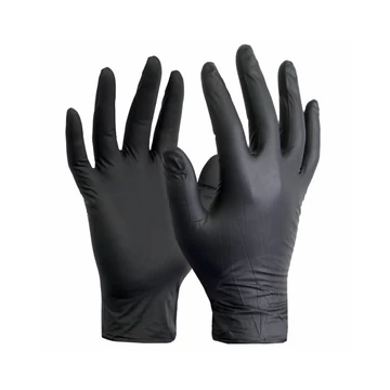 Gumikesztyű nitril púdermentes M 100 db/doboz Guarder®_fekete