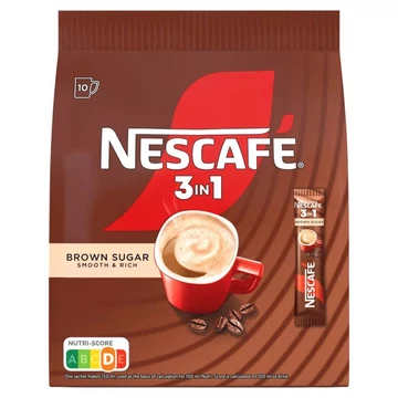Kávé instant, 10 x 16,5g, 3in1 Nescafé Classic barna cukorral 