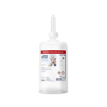 Kézfertőtlenítő gél alkoholos 1 liter Premium S1/S11 Tork_420105 fehér