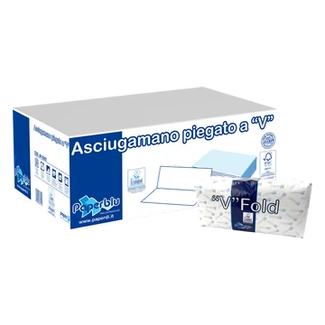 Kéztörlő 2 rétegű V hajtogatású 100 % cellulóz 210 lap/csomag 15 csomag/karton Paperdi