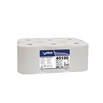 Kéztörlő 2 rétegű tekercses átmérő: 19 cm 100% cellulóz 6 tekercs/karton Celtex_40130 hófehér