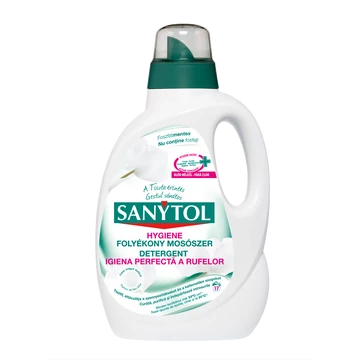Mosógél 1,7 liter (17 mosás) fehér és színes ruhákhoz Sanytol Hygiene