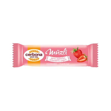 Müzliszelet 20 g, CERBONA, epres-joghurtos