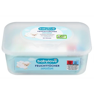 Nedves törlőkendő 80 lap/doboz Baby love sensitive