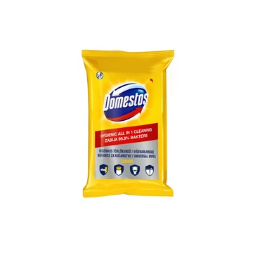 Nedves törlőkendő fertőtlenítő hatással 60 lap/csomag Domestos Citrom