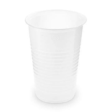 Pohár 3 dl műanyag 50 db/csomag, víztiszta