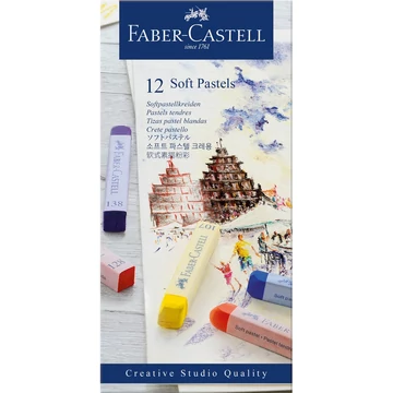 Porpasztell kréta készlet puha CREATIVE STUDIO Faber-Castell 12klf.szín