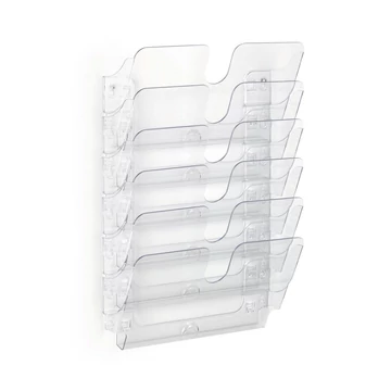 Prospektustartó A4, Durable Flexiplus 6 fekvő, áttetsző