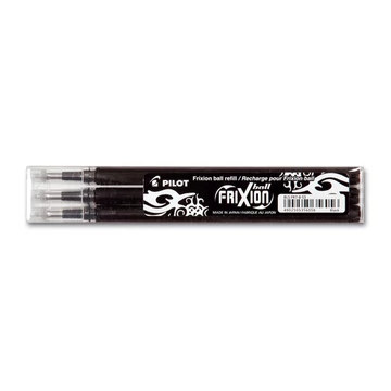 Rollertoll betét golyóméret 0,7mm, 3 db/csom Pilot Frixion Ball/Clicker, írásszín fekete