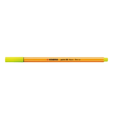 Rostirón, tűfilc 0,4mm, STABILO Point 88 neon sárga