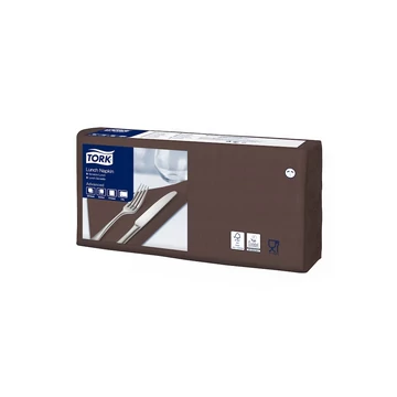 Szalvéta 2 rétegű 1/4 hajtású 32,8 x 32,5 cm 200 lap/csomag Advanced Lunch Tork_477208 barna