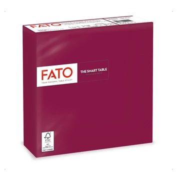 Szalvéta 2 rétegű 1/4 hajtású 33 x 33 cm 50 lap/csomag Smart Table Fato_82621800 bordó