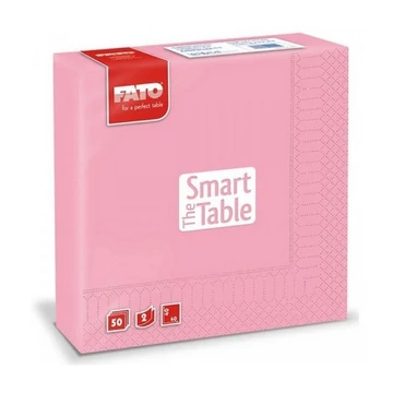 Szalvéta 2 rétegű 1/4 hajtású 33 x 33 cm 50 lap/csomag Smart Table Fato_82621500 rózsaszín