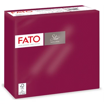 Szalvéta 2 rétegű 1/4 hajtású 38 x 38 cm 40 lap/csomag Star Fato_82990500 bordó