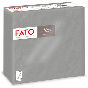 Szalvéta 2 rétegű 1/4 hajtású 38 x 38 cm 40 lap/csomag Star Fato_82991900 szürke