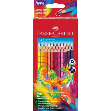 Színes ceruza készlet háromszögletű papagáj Faber-Castell  24klf. szín