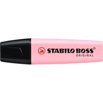 Szövegkiemelő 2-5mm, vágott hegyű, STABILO Boss original 70/129 pastel pink