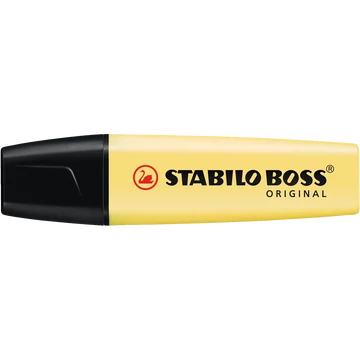 Szövegkiemelő 2-5mm, vágott hegyű, STABILO Boss original 70/144 pastel vanília