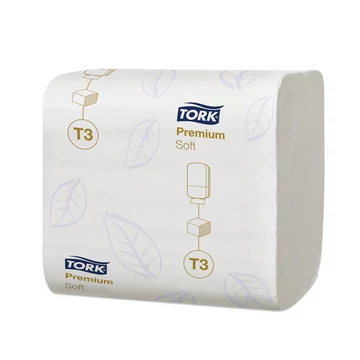 Toalettpapír 2 rétegű hajtogatott 252 lap/csomag 30 csomag/karton Premium Soft Folded T3 Tork_114273 fehér