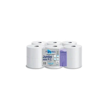 Toalettpapír 2 rétegű közületi 100% cellulóz 150 m/tekercs 12 tekercs/csomag Jumbo Super Mini Paperdi