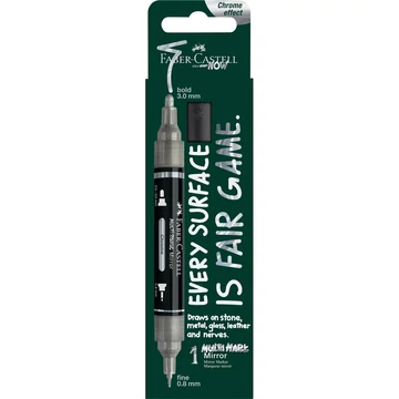 Tükör effekt marker kétvégű MULTIMARK 551 Faber-Castell króm bliszteres