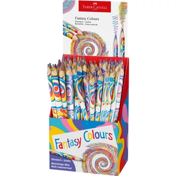 Varázsceruza display háromszögletű, 48db normál 36db jumbo Faber-Castell 48db/display