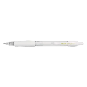 Zseléstoll 0,7mm, nyomógombos Pilot G-2, írásszín pasztell fehér