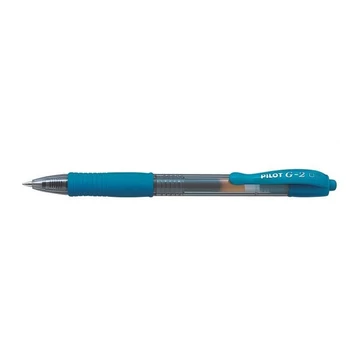 Zseléstoll 0,7mm, nyomógombos Pilot G-2, írásszín türkiz