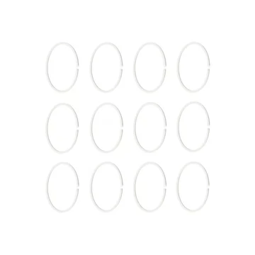 Zuhanyfüggöny karika 12 db/csomag fehér