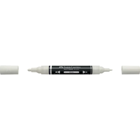 Akril marker kétvégű MULTIMARK 101 Faber-Castell fehér 