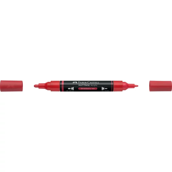Akril marker kétvégű MULTIMARK 219 Faber-Castell eper piros