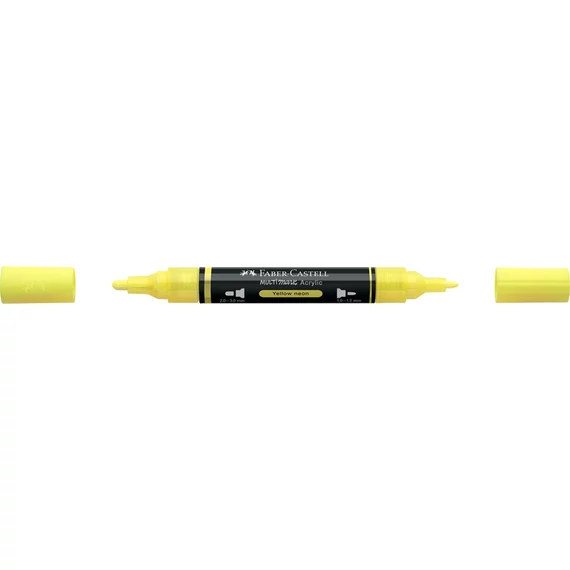 Akril marker kétvégű MULTIMARK 256 Faber-Castell neon sárga