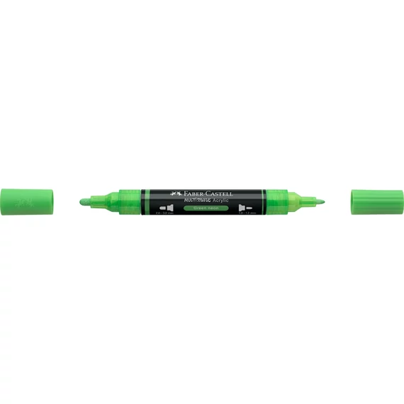 Akril marker kétvégű MULTIMARK 257 Faber-Castell neon zöld