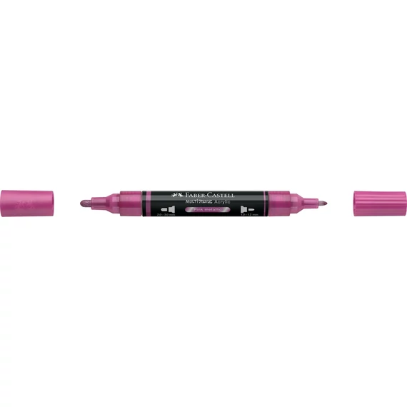 Akril marker kétvégű MULTIMARK 290 Faber-Castell metál rózsaszín