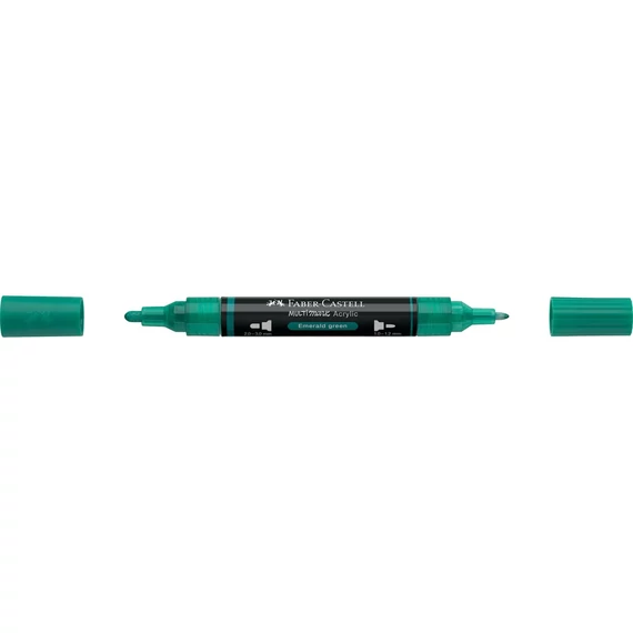 Akril marker kétvégű MULTIMARK 358 Faber-Castell smaragdzöld 