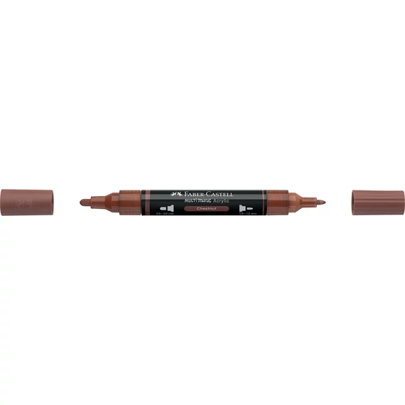 Akril marker kétvégű MULTIMARK 378 Faber-Castell gesztenyebarna 