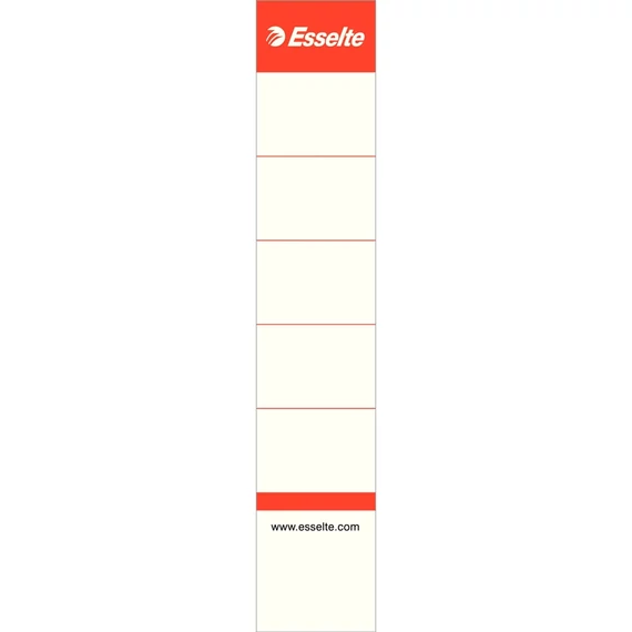 Cserecímke iratrendezőhöz, kétoldalas 30x158mm, Esselte fehér 10 db/csom