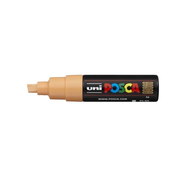 Dekormarker 8mm, Uni Posca PC-8K világos narancs