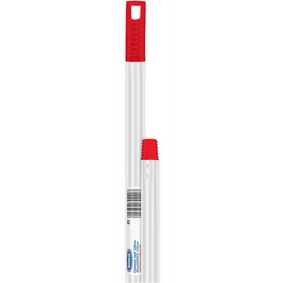 Felmosónyél / partvis nyél alumínium 120 cm menetes véggel Bonus_B207P piros véggel