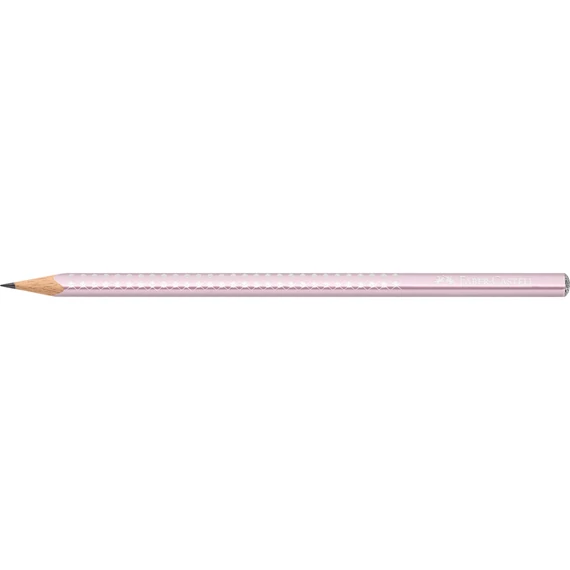 Grafitceruza B,háromszögletű SPARKLE metál Faber-Castell rózsa test