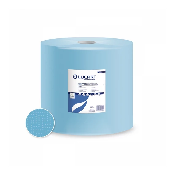 Ipari törlő 3 rétegű átmérő: 37 cm 1000 lap/tekercs cellulóz 1 tekercs/karton Strong Blue 3.1000 Lucart_851284 kék