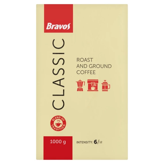 Kávé őrölt, 1000g, Bravos Classic