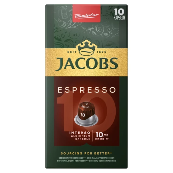 Kávékapszula, Nespresso kompatibilis Jacobs Espresso 10 Intenso 10db kapszula